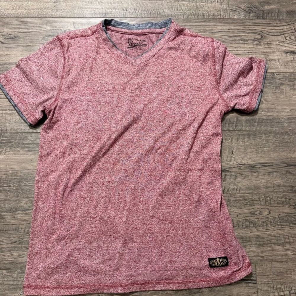 Brooklyn Cloth Co. Heather Burgundy V-Neck T-Shirt